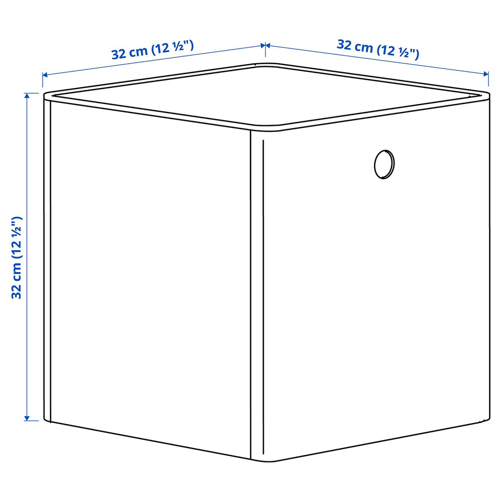 IKEA KUGGIS  (ИКЕА КУГГИС)  -  Контейнер с крышкой - белый 32х32х32 см