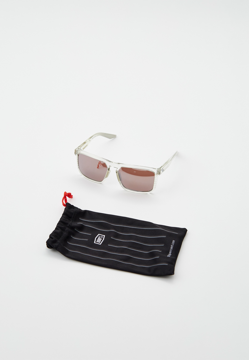 Спортивные очки 100% RENSHAW - Polished Crystal Haze - HiPER Silver Mirror Lens