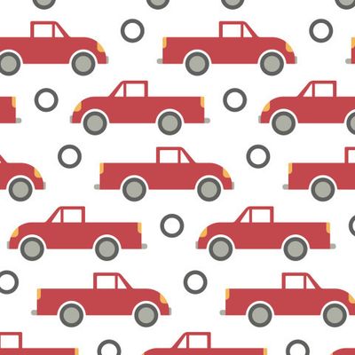 Buy baby fabric red pickup trucks