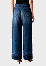 Джинсы KARL LAGERFELD Hem Detail Wide Denim Pants