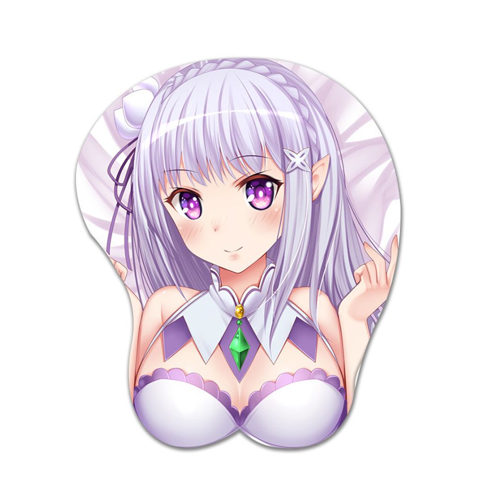 Коврик для мыши "Re:Zero. Жизнь с нуля в альтернативном мире - Эмилия" (объемный)