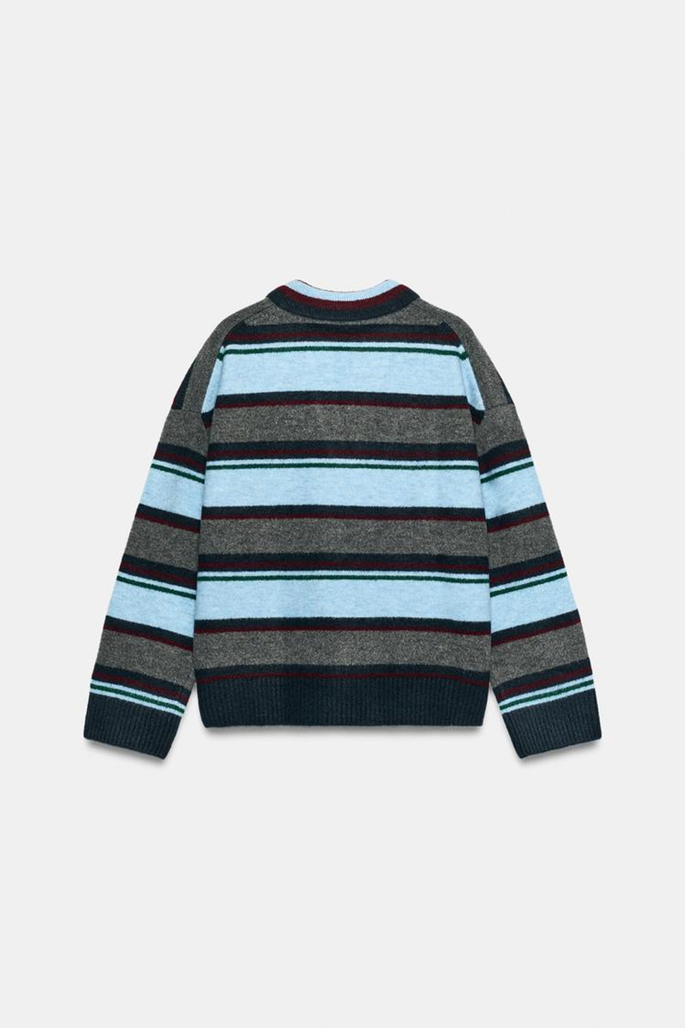 ZARA ТРИКОТАЖНОЕ ПОЛО В ПОЛОСКУ, РАЗНОЦВЕТНЫЙ