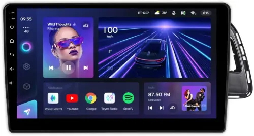 Магнитола для Audi Q5 8R 2008-2016 с джойстиком MMI - Teyes CC3L монитор 10" IPS на Android 10, CarPlay, 4G SIM-слот