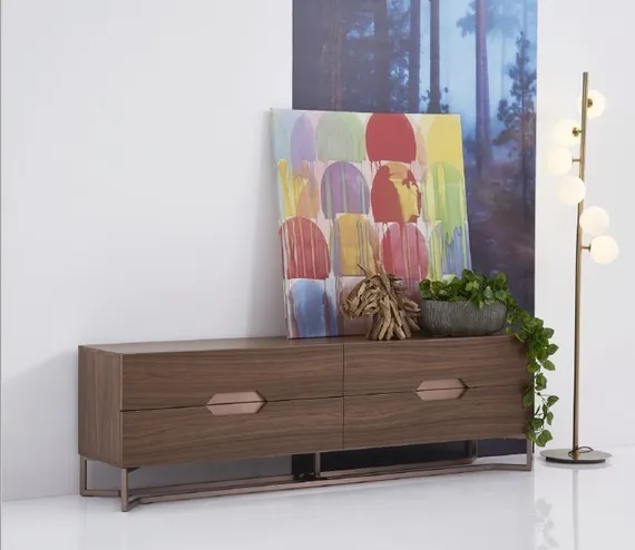 ТВ-тумба Ambra 180х55 см, шпон ореха