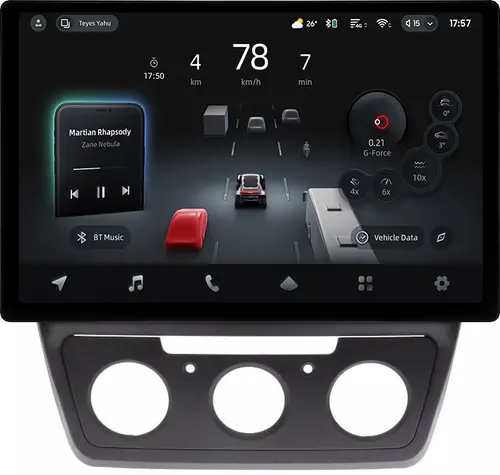 Магнитола для Skoda Yeti 2009-2018 (кондиционер) - Teyes CC4-PRO монитор 13" 2K QLED на Android 13, Быстрейшая, Snapdragon 778G, ИИ, CarPlay, DSP, 4G SIM-слот