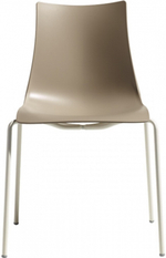 Стул пластиковый Scab Design Zebra Technopolymer 4 legs, лен, тортора