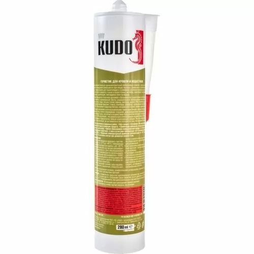 Герметик силиконовый для кровли и водостоков KUDO KSK 142 черный 280 мл