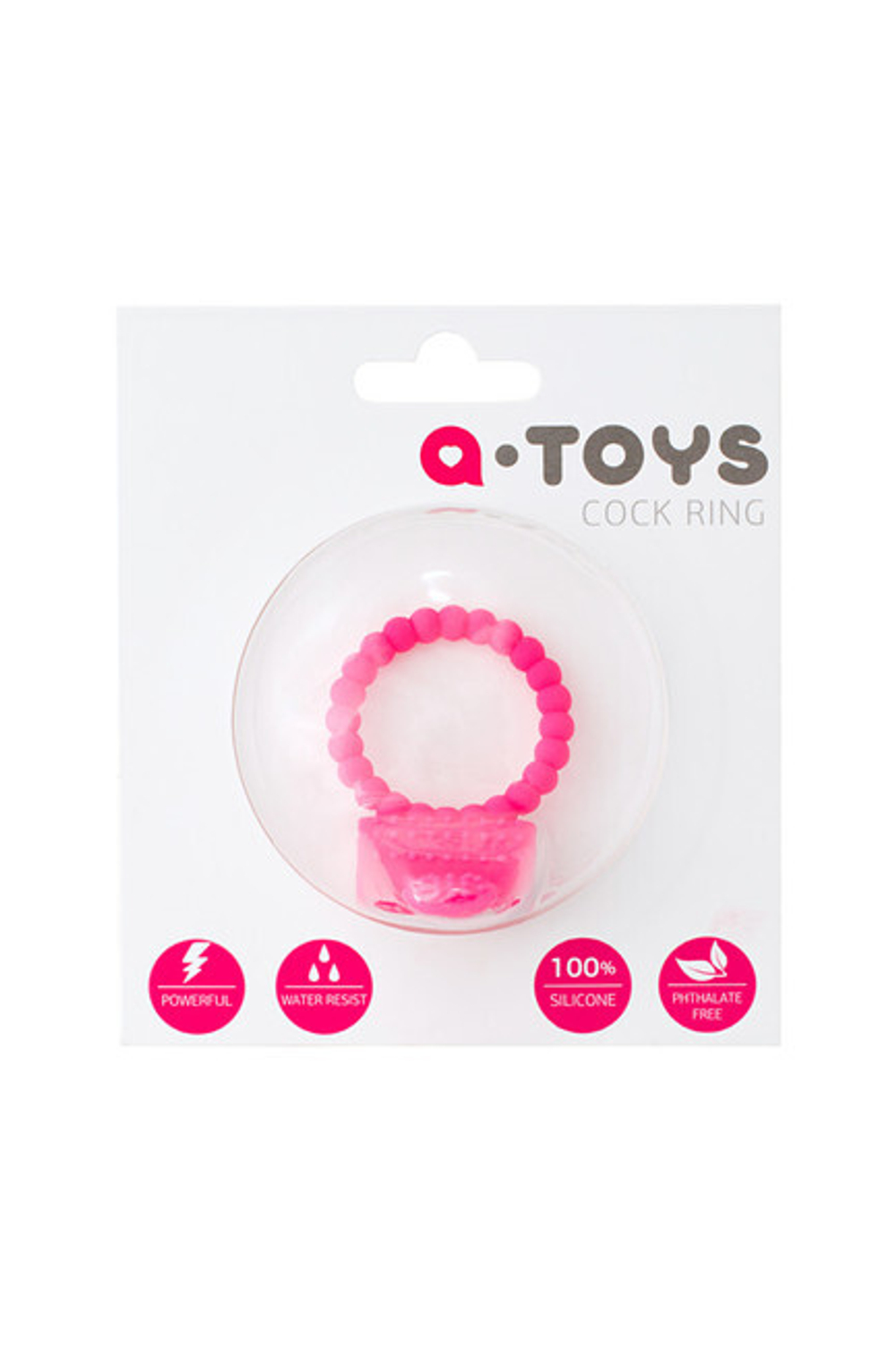 Виброкольцо с клиторальным стимулятором A-Toys (розовый) (Цвет: розовый)