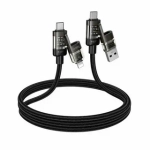 Кабель 4-в-1 USB/C на iP/C Hoco U151 (black)