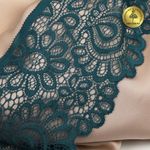 Кружево эластичное (стрейч) 90 мм / 25 метров, цв.222 изумрудно-синий, Kruzhevo