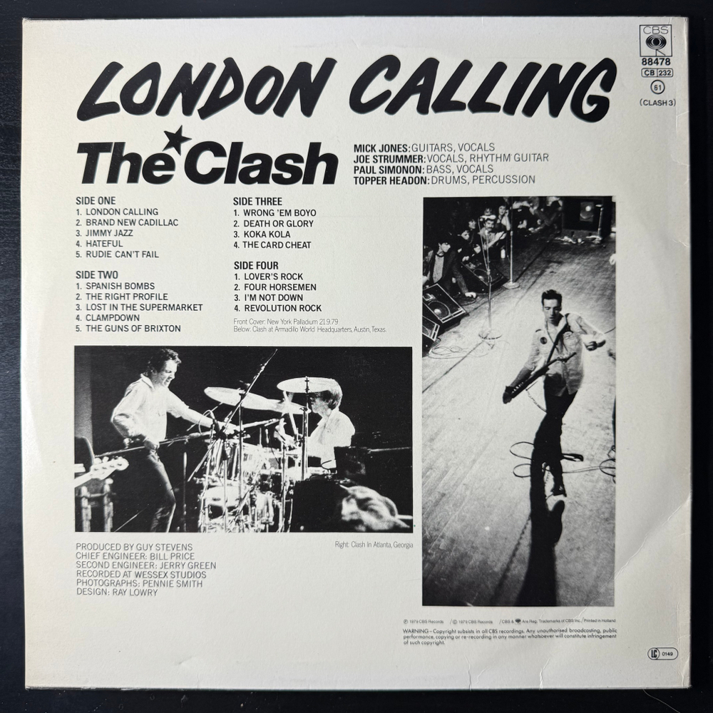 The Clash ‎– London Calling 2LP (Голландия 1979г.)