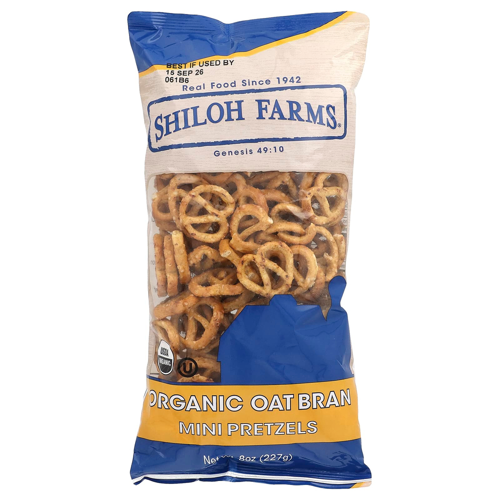 Shiloh Farms, мини-крендели, органические овсяные отруби, 227 г (8 унций)