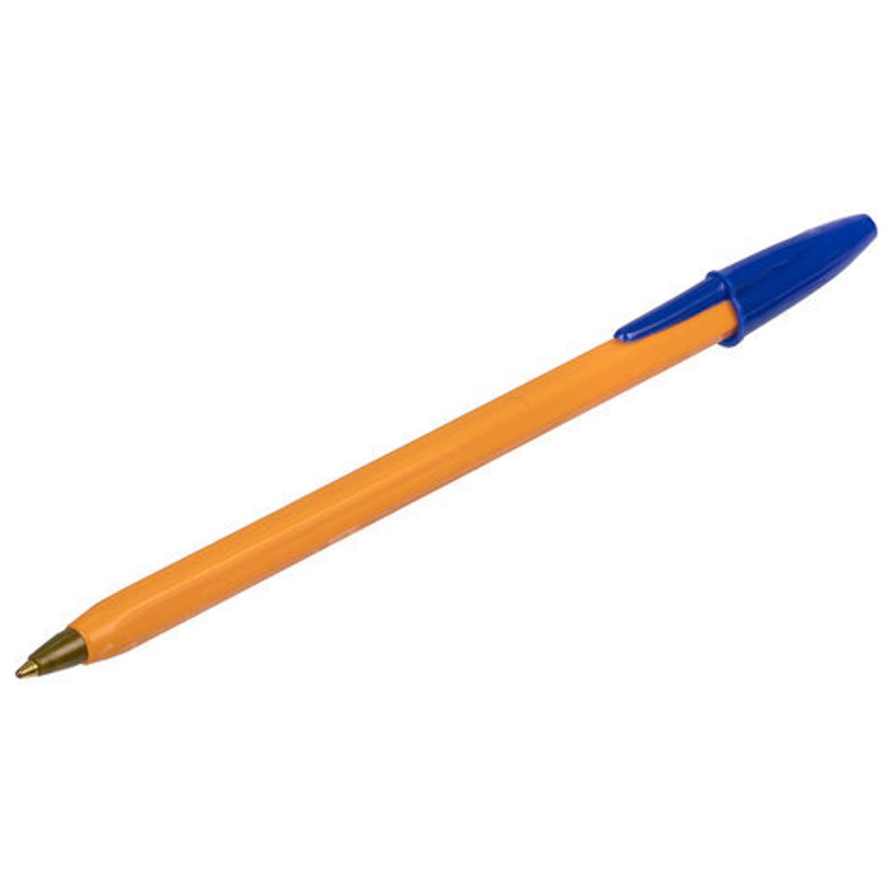 Ручка шариковая STAFF "Basic Orange BP-01", письмо 750 метров, 1шт, СИНЯЯ, длина корпуса 14 см, узел 1 мм, 143740