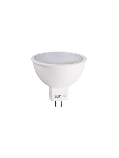 Лампа светодиодная PLED-ECO 5Вт JCDR MR16 рефлектор матовая 3000К тепл. бел. GU5.3 400лм 230В 50Гц JazzWay 1037077A