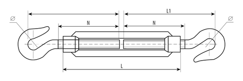 4-304365-05 Талреп DIN 1480, крюк-крюк