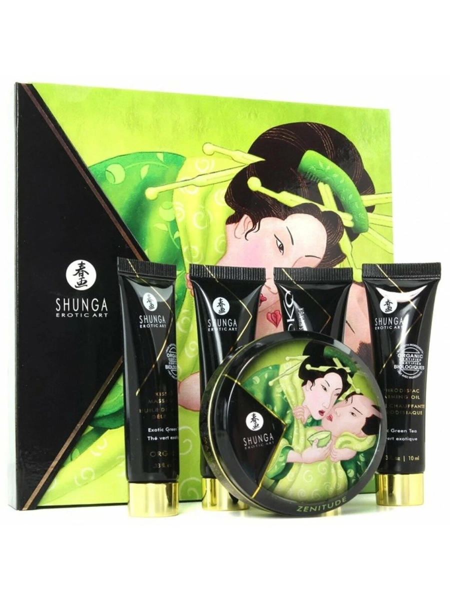 набор Geisha's Secret органика Экзотический зеленый чай, 5 предметов