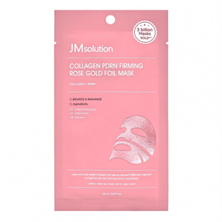 Тканевая маска фольгированная с экстрактом розы JMSOLUTION Collagen PDRN Firming Rose Gold Foil Mask