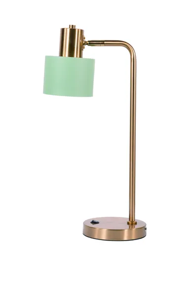 Лампа настольная NewRgy T2687/1B PLATING BRASS+GREEN, 40 Вт, бронзовая и зелёная