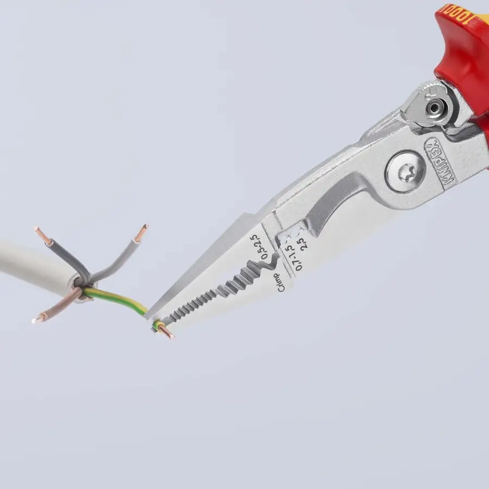 Электромонтажные клещи хромированные 200 мм Knipex 13 96 200
