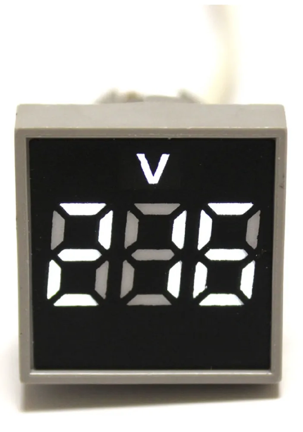Вольтметр LED AC/50Hz (20-500VAC) DMS-141 белый (дисплей 30х30, корпус 22мм)
