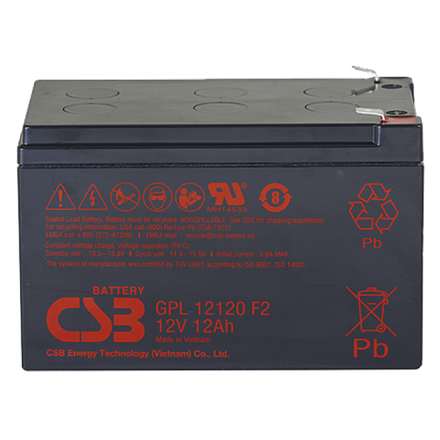 Аккумулятор CSB GPL12120 F2 ( 12Ач / 12В ) AGM