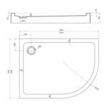 Душ. поддон Veconi TZ55LB Арт. TZ55LB-12090-C5 Акриловый (1200x900x150, черный, асимметричный, ле