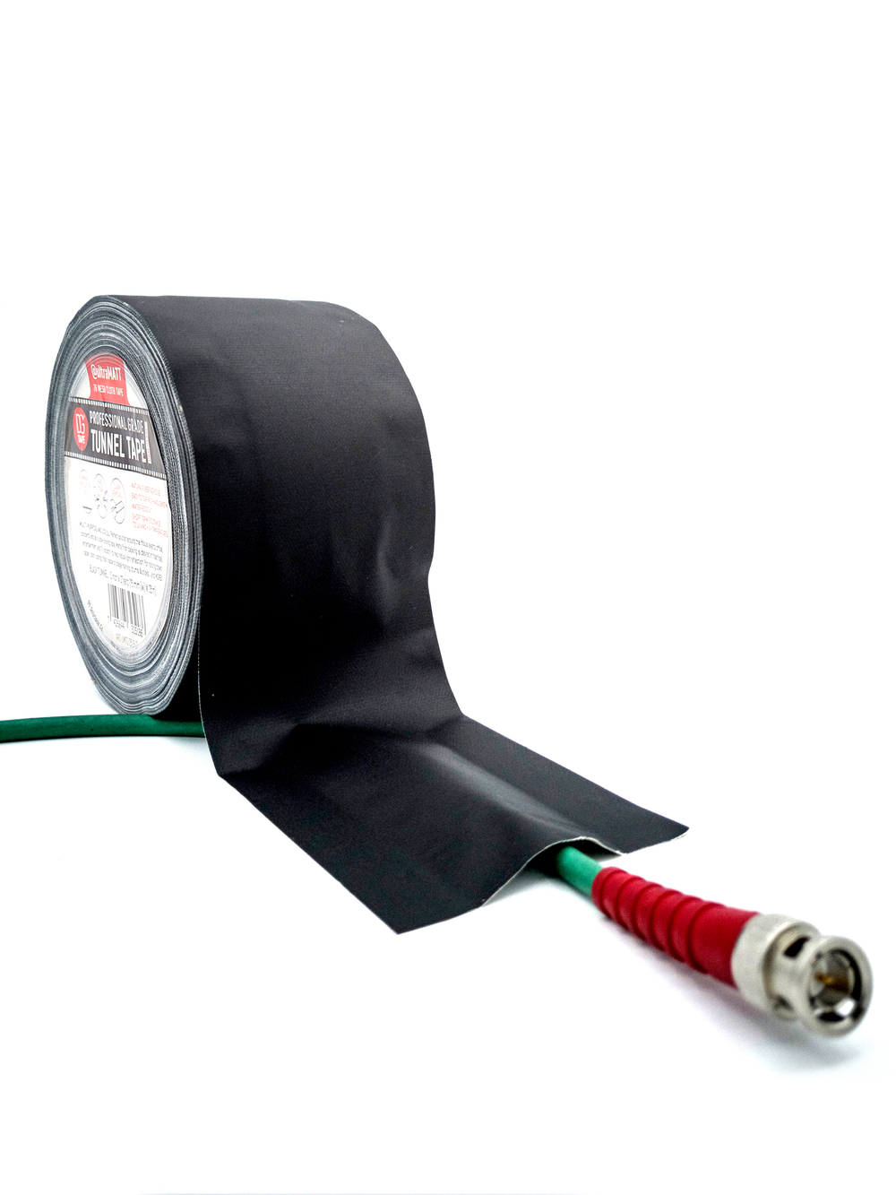 SlipWay Cable Cover tape - Матовая Клейкая лента 150мм/25м - Черный Гаффа тейп Туннельный  Gaffer Tape@ultraMATT TUNNEL