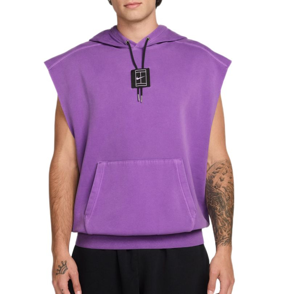 Мужская теннисная толстовка Nike Court Paris Slam Tennis Sleeveless Pullover — bright violet