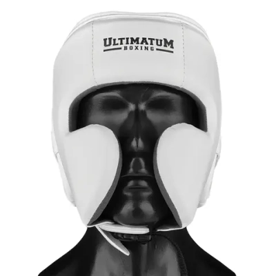 Шлем мекс. стиля Ultimatum Boxing белый с подкладкой из Alcantara