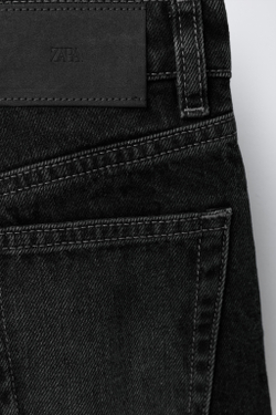 ZARA ДЖИНСЫ STRAIGHT-LEG, ЧЕРНЫЙ