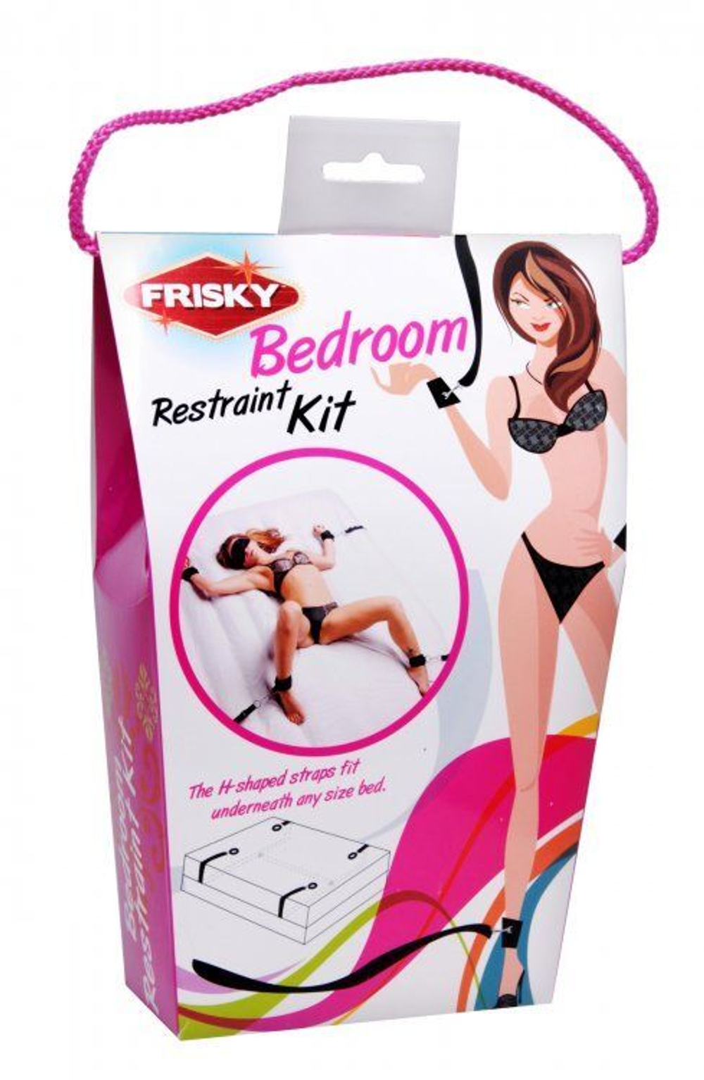Бондаж для фиксации на кровати Frisky Bedroom Restraint Kit (Цвет: черный)