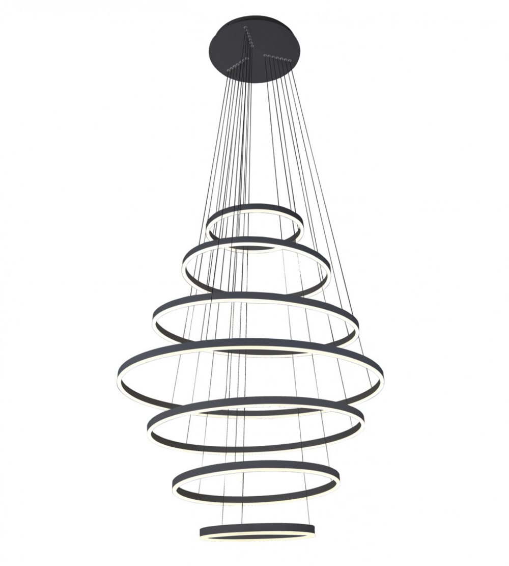 Люстра димм. Тор черный Led 284W