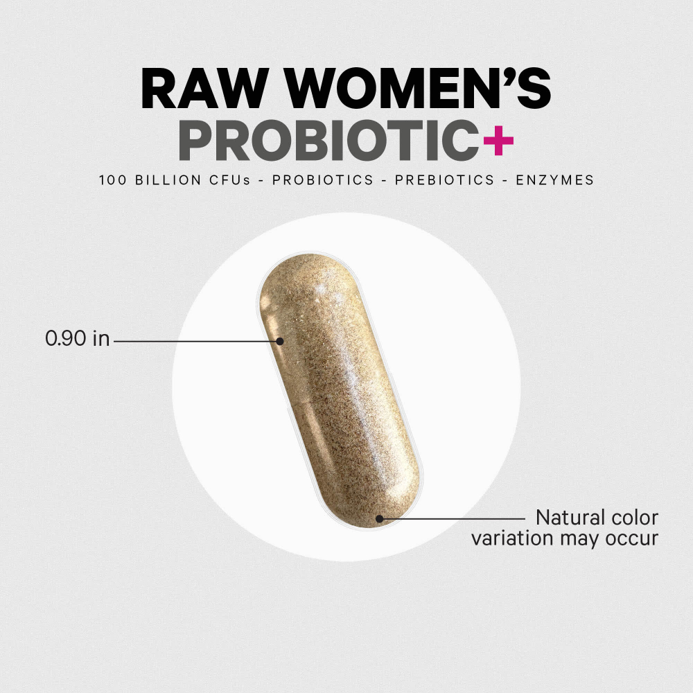 Codeage, RAW Women's Probiotic +, 60 растительных капсул
