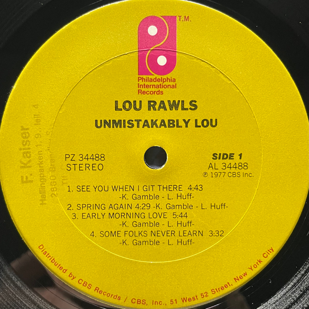 Lou Rawls ‎– Unmistakably Lou (США 1977г.)