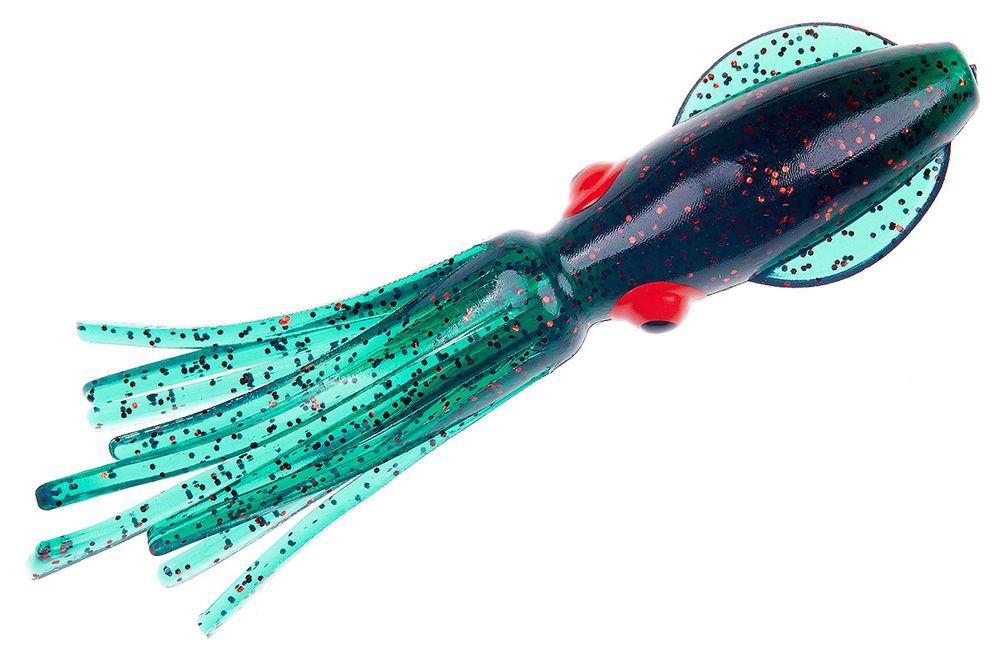 Приманки HIGASHI Squid 11 (set-10pcs) #08 (Emerald Green - Red flakes)