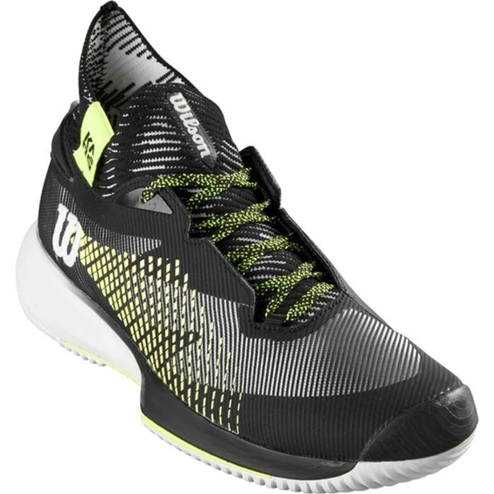 Мужские кроссовки теннисные Wilson Kaos Rapide SFT - white/black/safety yellow