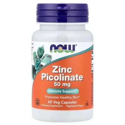 Now Foods, Zinc Picolinate, 50 mg 60 caps | Rux pikolinati 50 mg, 60 kapsula