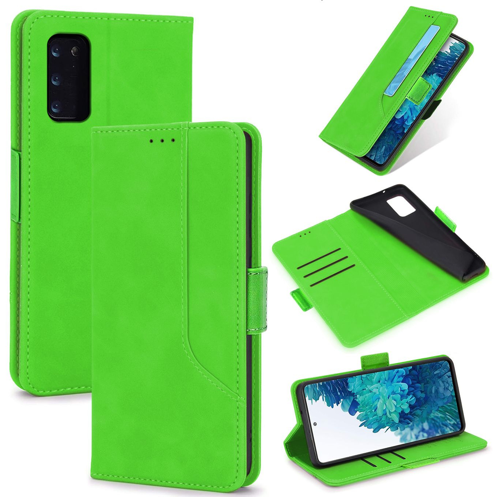 Стильный чехол-книжка из кожи для SAMSUNG GALAXY S20 FE с отделом для наличных, 3 слотами для карт и подставкой