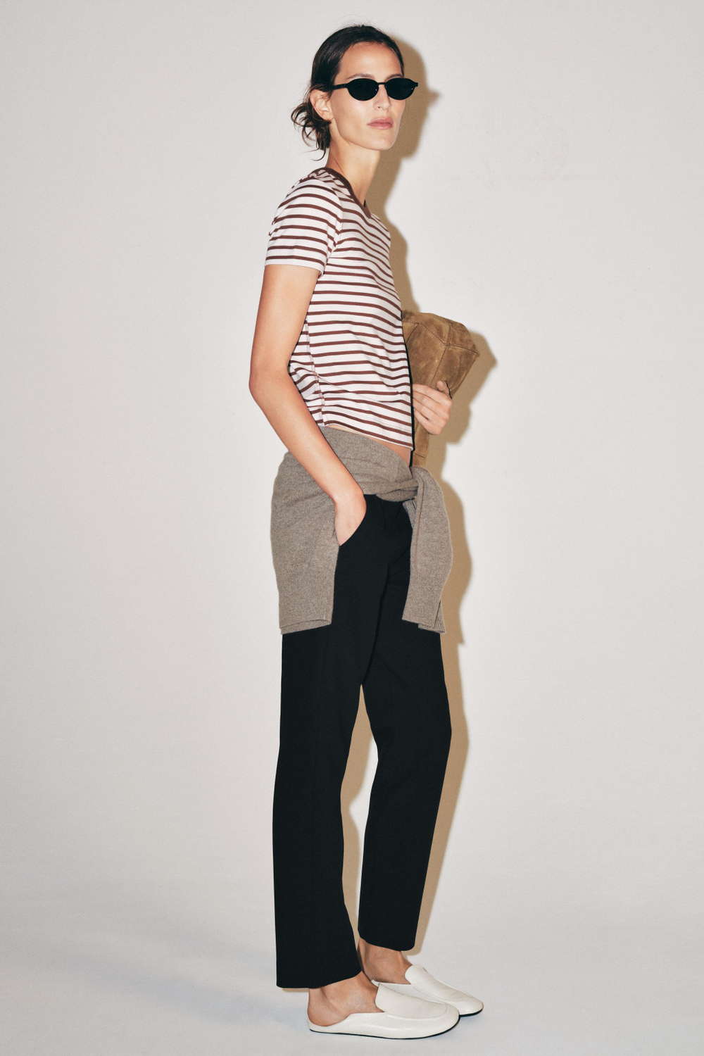 ФУТБОЛКА INTERLOCK С КОРОТКИМИ РУКАВАМИ — ZARA