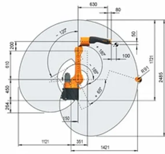 Промышленный робот KUKA KR CYBERTECH nano KR 8 R1640-2 arc HW
