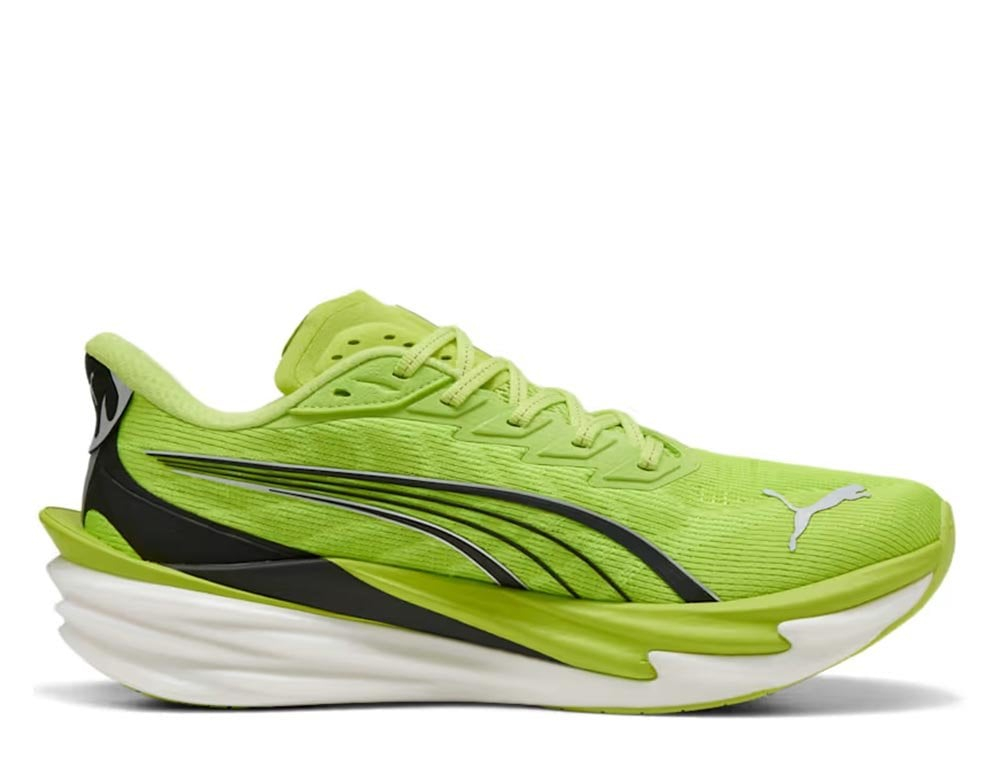 Мужские беговые кроссовки Puma Deviate Nitro 4 Sunny LimePUMA Black M Лимонно-чёрные