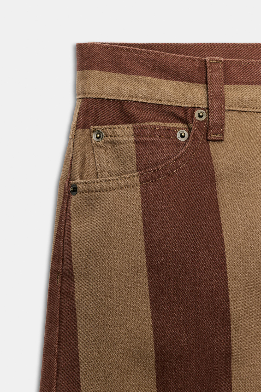 ЗАУЖЕННЫЕ ДЖИНСЫ ZW COLLECTION С ВЫСОКОЙ ПОСАДКОЙ И ПОЛОСКАМИ — ZARA