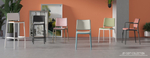 Кресло пластиковое с обивкой Papatya Joy-K Soft Seat & Back