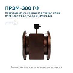 Преобразователь расхода электромагнитный ПРЭМ-300 ГФ L0/T/25/НЖ/IP65/24/D