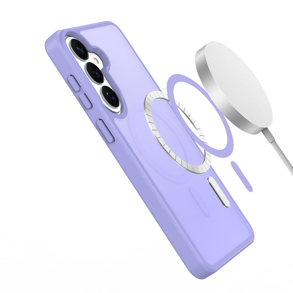 Чехол светло-фиолетового цвета с MagSafe для Samsung Galaxy S26+ Плюс, серия Yind Series от Dux Ducis