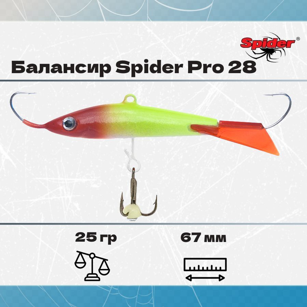 Балансир рыболовный Pro 28 25гр, 67мм, цвет 30
