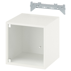 IKEA EKET  (ИКЕА ЕКЕТ)  -  Шкаф навесной со стеклянной дверцей - белый 35x35x35 см