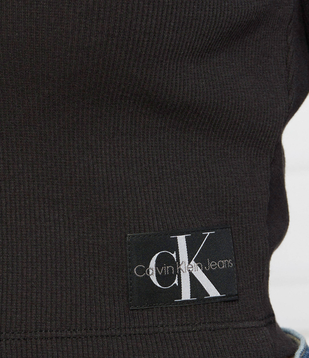 Топ SPLIT COLLAR RIB CALVIN KLEIN JEANS - черный(J20J222025)