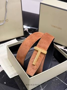Ремень рыже-коричневый замшевый от Tom Ford BP5-050558