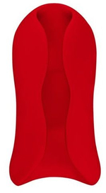Красный вибромастурбатор Vibrating Stroker (Цвет: красный)
